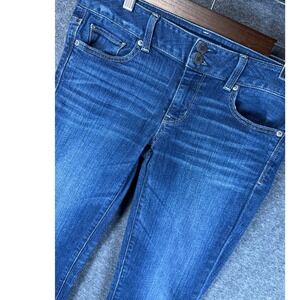 American Eagle Artist Stretch Jeans Womens Size‎ 8 Blue Denim Crop Regular Fit